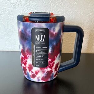 BrüMate MÜV 100% Leakproof Coffee Mug - Starburst - Red, Blue, White